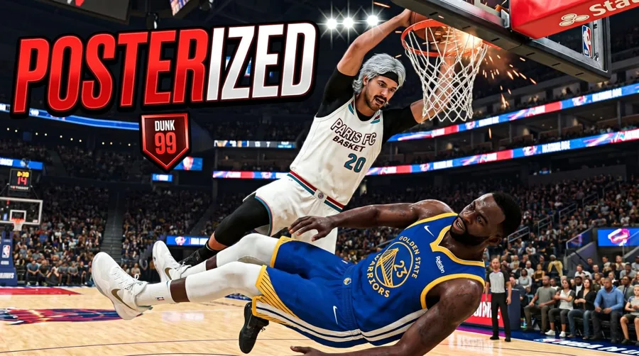 NBA 2K26 poster dunk thumbnail template