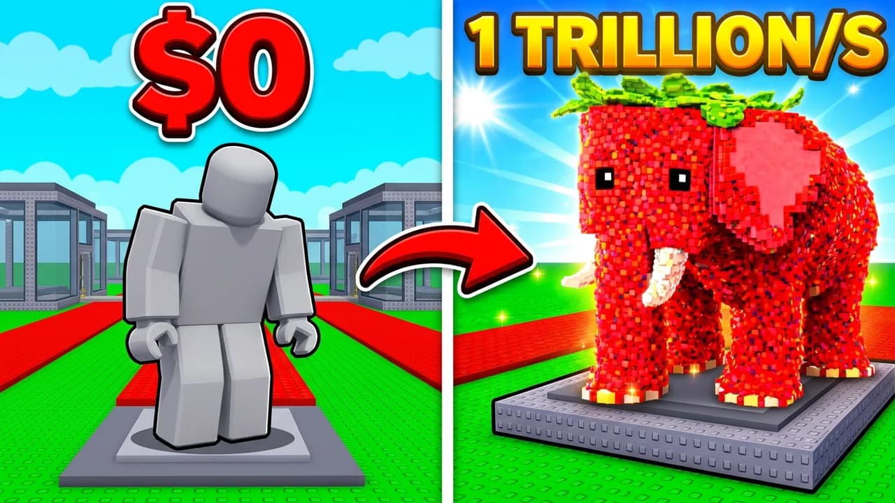 Steal a Brainrot 0 to 1 trillion thumbnail template made in LaunchLens