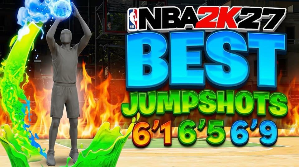 NBA 2K thumbnail made in the NBA 2K studio: best jumpshots by height