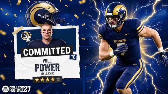 College Football 27 five-star commit reveal thumbnail template