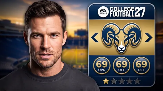 College Football 27 team rebuild thumbnail template