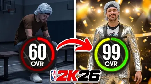 Bench Glow-Up · NBA 2K thumbnail template