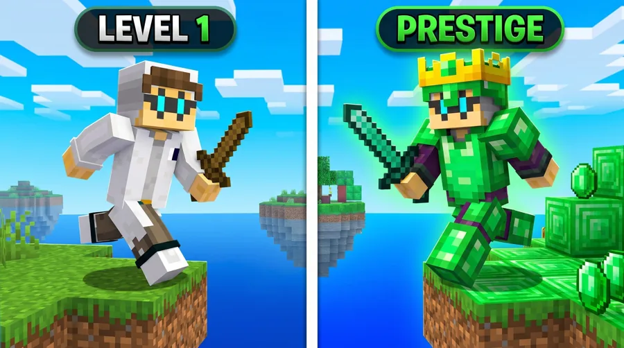 Minecraft Bedwars PvP thumbnail template