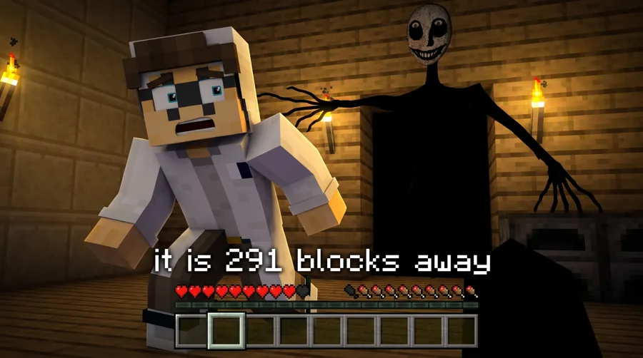 Minecraft horror entity thumbnail template