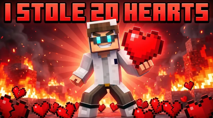 Minecraft SMP lifesteal war thumbnail template