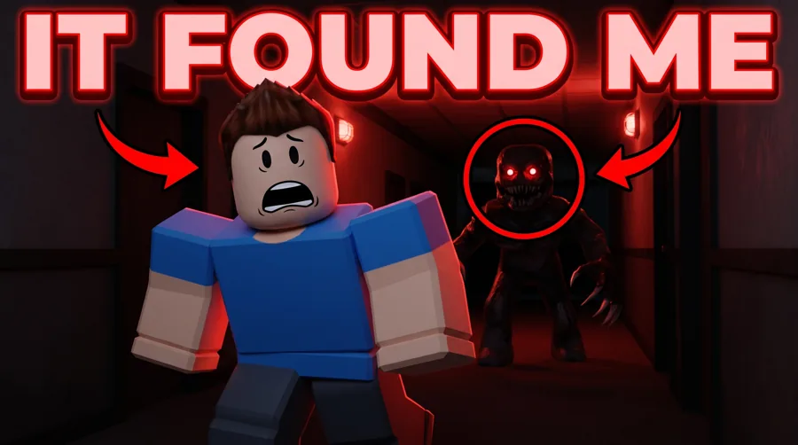 Roblox horror game thumbnail template